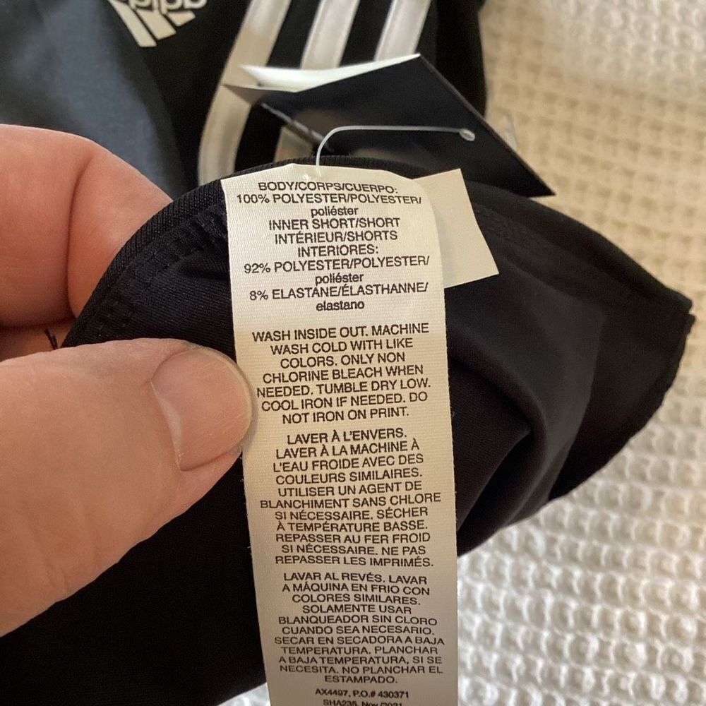 Girls NWT‎ Adidas Performance Skort Medium Black / white - Picture 8 of 10
